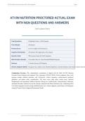 ATI RN NUTRITION PROCTORED ACTUAL EXAM 2026 &vert; NGN Questions & Answers &vert; Updated Edition &vert; Pass Guaranteed - A&plus; Graded&NewLine;&NewLine;