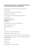 NR 293 FINAL REVIEW IMPORTANT SET &vert; COMPREHENSIVE PHARMACOLOGY STUDY GUIDE&comma; PRACTICE QUESTIONS & ANSWERS 2026&sol;2027
