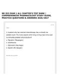 NR 293 EXAM 1 ALL CHAPTER&rsquo;S TEST BANK &vert; COMPREHENSIVE PHARMACOLOGY STUDY GUIDE&comma; PRACTICE QUESTIONS & ANSWERS 2026&sol;2027