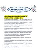 CALIFORNIA ACUPUNCTURE UPDATED SET QUESTIONS AND ANSWERS SET A&period;pdf&NewLine;