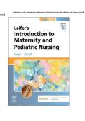 Test Bank for Leifer&rsquo;s Introduction to Maternity and Pediatric Nursing 10th Edition by Kim Cooper & Kelly Gosnell &vert; Questions and Answers 2027
