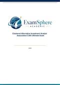 Chartered Alternative Investment Analyst Association CAIA Exam