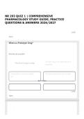 NR 293 QUIZ 1 &vert; COMPREHENSIVE PHARMACOLOGY STUDY GUIDE&comma; PRACTICE QUESTIONS & ANSWERS 2026&sol;2027