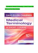 Test Bank for Medical Terminology&colon; A Short Course 10th Edition by Davi-Ellen Chabner &vert; Questions and Answers 2027&NewLine;