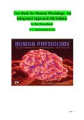 Test Bank for Human Physiology&colon; An Integrated Approach 9th Edition by Dee Silverthorn &vert; Questions and Answers 2027&NewLine;