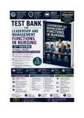 Test Bank for Leadership and Management Functions in Nursing 12th Edition Latest Update By Carol J&period; Huston Complete Chapters 1-25&period;pdf&NewLine;&NewLine;