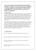 Varcarolis Psychiatric-Mental Health Nursing 9th Edition &NewLine;Instructor Test Bank & Answer Key Actual Exam &lbrack;Question &NewLine;1 - 200&rsqb; and Updated Answers 2026&vert;2027 &vert; 100&percnt; Verified &NewLine;Detailed Rationale &ndash; Guaranteed Pass and Graded A&plus; &vert; &NewLine;Instant Download PDF