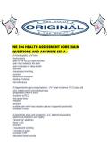 NR 304 HEALTH ASSESSMENT CORE MAIN QUESTIONS AND ANSWERS SET A&period;pdf