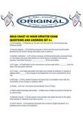 GOLD COAST 45 HOUR UPDATED EXAM QUESTIONS AND ANSWERS SET A&period;pdf