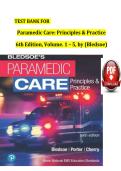 TEST BANK ParamedicCare&colon;Principles&Practice&comma;6theditionVolume5&colon; Special Considerations and Operations &lpar;Bledsoe&rpar;Chapter 1to 16&NewLine;