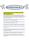 CLUB PILATES EVALUATION PAPER QUESTIONS AND ANSWERS SET A&period;pdf