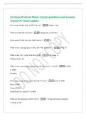 Air Assault School Phase 1 Exam questions and answers&NewLine;Graded A&plus; latest update&NewLine;How many blades does a OH 58 have&quest; - 4 Main&comma; 2 tail&NewLine;What does FFAR stand for&quest; - Folding Fin Air Rocket&NewLine;How many FFAR does the 