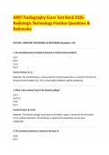 ARRT Radiography Exam Test Bank 2026 &vert; Radiologic Technology Practice Questions & Rationales