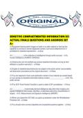 SENSITIVE COMPARTMENTED INFORMATION SCI ACTUAL FINALS QUESTIONS AND ANSWERS SET