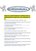 SENSITIVE COMPARTMENTED INFORMATION SCI COMPREHENSIVE QUESTIONS AND ANSWERS SET