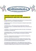 CERTIFIED FLOODPLAIN MANAGER COMPREHENSIVE QUESTIONS AND ANSWERS SET