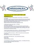 TCAR EVALUATION EXAM QUESTIONS AND ANSWERS SET A&period;pdf