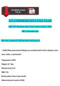 ATI COMPREHENSIVE EXIT EXAM&NewLine;with NGN Questions and Correct Answers &lpar;2023 &sol; 2024&rpar;&NewLine;100&percnt; Guarantee pass&NewLine;This Tests Consists Of 148 Questions And Answers