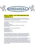 NUR 231 CORRECT TEST PAPER QUESTIONS AND ANSWERS SET A&period;pdf