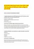 NCLEX-RN & Med-Surg Practice Exam 2026- High-Yield Questions & Rationales Galen college &lpar;A&plus; guaranteed&rpar;