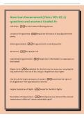 American Government &lpar;Civics SOL CE&period;2&rpar;&NewLine;questions and answers Graded A&plus;&NewLine;rule of law -No one is above following the law&period;&NewLine;consent of the governed -People are the source of any all government&NewLine;power&period;&NewLine;limited government -The government is not all powerful&period;