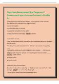 American Government the Purpose of&NewLine;Government questions and answers Graded&NewLine;A&plus;&NewLine;Governments can exist for many reasons&period; In your opinion&comma; which answers&NewLine;describe the most important roles of government&quest;&NewLine;to promote equality&NewLine;to protect the safety of citize
