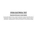 CFESA ELECTRICAL TEST&NewLine;Questions & Answers&vert; Latest Update&NewLine;