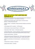 NURS 3365 ACTUAL STUDY QUESTIONS AND ANSWERS SET A&period;pdf