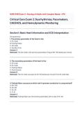 NURS 4581 Exam 1 and 2&vert; NURS 4581 Nursing of Adults with Complex Needs &vert; Actual Q&A with Rationale &lpar;NURS 4581 Exam 1&rpar; &vert; UT Arlington