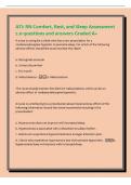 ATI&colon; RN Comfort&comma; Rest&comma; and Sleep Assessment&NewLine;2&period;0 questions and answers Graded A&plus;&NewLine;A nurse is caring for a client who has a new prescription for a&NewLine;nonbenzodiazepine hypnotic to promote sleep&period; For which of the following&NewLine;adverse effects should the nurse mo