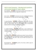 AQA A-Level Chemistry &ndash; Bonding Exam questions&NewLine;and answers Graded A&plus; latest update&NewLine;Ionic Bonding - A bond between metals and non-metals&period; Net&NewLine;electrostatic attraction between oppositely charged ions&NewLine;Ionic Lattice - The structure of an ionic compound&period; T