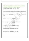 AQA Chemistry A level equations Exam questions&NewLine;and answers Graded A&plus; latest update&NewLine;Gas Laws&colon; Volume-Pressure - P&equals;nRT&sol;V&NewLine;partial pressure formula -pp&equals;&lpar;mol equilibrium &times; Ptot&rpar;&sol;mol total&NewLine;Atom economy - &lpar;Mr of desired products&sol; Mr of all products&rpar; x&NewLine;100&NewLine;