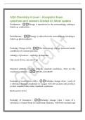 AQA Chemistry A Level &ndash; Energetics Exam&NewLine;questions and answers Graded A&plus; latest update&NewLine;Exothermic - Energy is transferred to the surroundings&comma; making a&NewLine;bond e&period;g&period; combustion&NewLine;Endothermic - Energy is taken from the surroundings&comma; breaking a&NewLine;bond e&period;g&period; phot