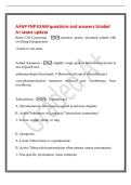 AANP FNP EXAM questions and answers Graded&NewLine;A&plus; latest update&NewLine;Basal Cell Carcinoma - -painless&comma; pearly&comma; ulcerated nodule with&NewLine;overlying telangiectasis&NewLine;-found on sun areas&NewLine;Actinic Keratoses - -slightly rough&comma; pink or flesh-colored lesion in&NewLine;sun-exposed