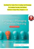 Yoder-Wise&rsquo;s Leading and Managing in Canadian Nursing 2nd Edition &ndash; Patricia S&period; Yoder-Wise &vert; Chapters 1&ndash;32 &vert; Complete Test Bank with Answers&NewLine;
