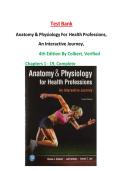 Test Bank for Anatomy & Physiology for Health Professions 4th Edition by Colbert 