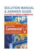 Solution and Answer Guide for Electrical Wiring Commercial&comma; 18th Edition by Phil Simmons&comma; Ray C&period; Mullin&comma; Mark C&period; Ode&vert; 9780357767108&vert; All Chapters&vert; LATEST