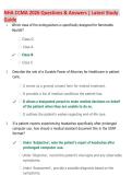 NHA CCMA Exam 2026 &vert; Questions & Answers &vert; Latest Update &vert; Complete Certified Clinical Medical Assistant Study Guide