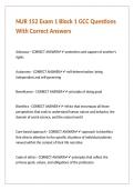 NUR 152 Exam 1 Block 1 GCC Questions With Correct Answers&period;