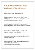 NUR 152 Block One Exam 3 Review Questions With Correct Answers 