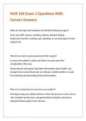 NUR 164 Exam 3 Questions With Correct Answers