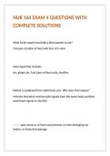 NUR 164 EXAM 4 QUESTIONS WITH COMPLETE SOLUTIONS