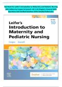 Test Bank for Leifer&rsquo;s Introduction to Maternity and Pediatric Nursing 10th Edition by Cooper & Gosnell &ndash;All 1-34 Chapters Covered With Questions And Verified Solutions With Detailed Rationales&comma;