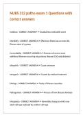 NURS 312 patho exam 1 Questions with correct answers&period;