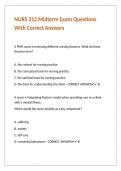 NURS 312 Midterm Exam Questions With Correct Answers 