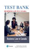 Test Bank for Business Law in Canada 13th Edition by Richard Yates&vert; 9780137641772&vert; All Chapters 1-15&vert; LATEST 2026