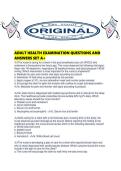 ADULT HEALTH EXAMINATION QUESTIONS AND ANSWERS SET A&period;pdf&NewLine;&NewLine;1&period; Document information