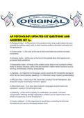 AP PSYCHOLOGY UPDATED SET QUESTIONS AND ANSWERS SET A&period;pdf