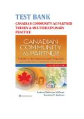 Test Bank for Canadian Community as Partner Theory & Multidisciplinary Practice 5th Edition By Ardene R&period; Vollman&vert; 9781975141370&vert; Chapters 1-20&vert; LATEST 