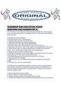 LEADERSHIP NUR 4590 ACTUAL FINALS QUESTIONS AND ANSWERS SET A&period;pdf